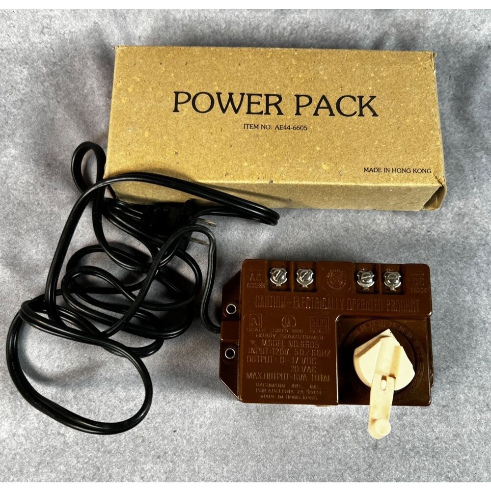 Vintage Bachmann 6605 HO N Scale Power Pack Transformer Controller w/ Box